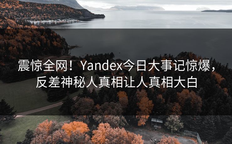 震惊全网！Yandex今日大事记惊爆，反差神秘人真相让人真相大白